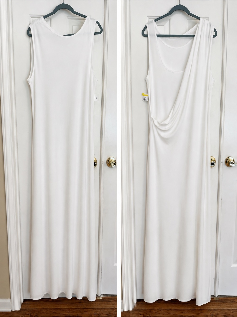 Marcella NYC White Cotton Maxi Dress